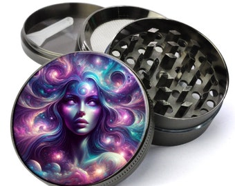 Cosmic Woman Grinder, Fairycore Herb Grinder With Catcher, Cool Grinder, Extra Large Grinder, Gifts For Women, Cute Grinder, Girly Grinder