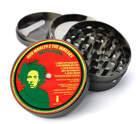 Bob Marley Grinder, Vinyl LP Label Grinder, Natty Dread Grinder, Extra  Large 5 Piece Grinder, Herb Grinder With Catcher, Tobacco Grinder