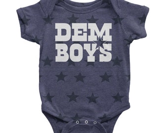 Dem Jungen Baby Bodysuit, Dem Jungen Kleinkind-T-Shirt, Dallas-Säuglings-Einteiler-Strampler-Bodysuit, Dallas-Kleinkind-T-Shirt, Kinderkleidung, Fußball