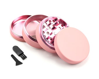 Pink Grinder, Cute Tobacco Grinder, Halloween Party, Girly Herb Crusher, Kawaii Grinder, Fall Hosting Gift, Large Grinder, Kitchen Gadgets
