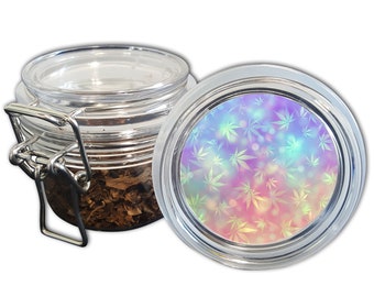 Barattolo ermetico con guarnizione in silicone - Barattolo per erbe aromatiche femminile con tappo a chiusura metallica - Organizzazione domestica - Contenitore antiodore - Nascondiglio segreto