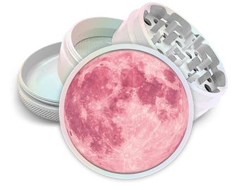 Zarte rosa Mondkräutermühle, niedliche himmlische Mühle mit Fänger, Girly Gewürzmühle, Geburtstagsgeschenke, 5-teilige Mühle, Coquette Gewürzzerkleinerer