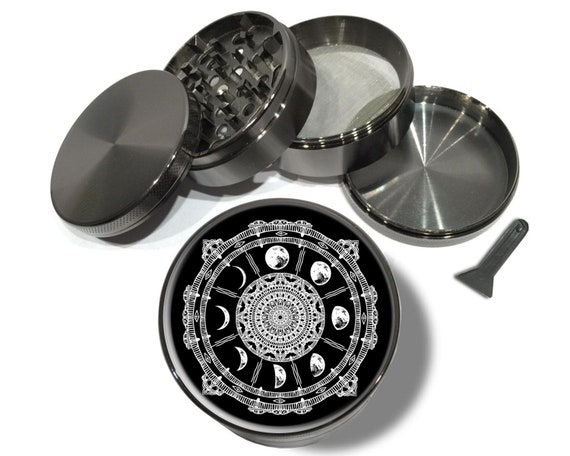 Witchy Grinder, Whimsigoth Grinder With Catcher, Moon Phases Grinder, Extra  Large 5 Piece Grinder, Tarot Tobacco Herb Crusher for Spices