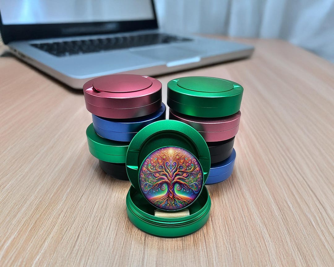 Snus Pouches Can, Psychedelic Tree of Life, Aluminum Snus Container ...