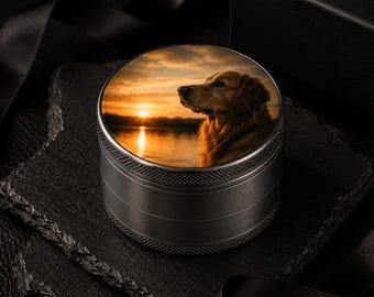 Molinillo de fotos personalizado, molinillo de hierbas personalizado con recolector, molinillo de metal de 4 piezas de 6,35 cm, regalo personalizado con imagen para él.