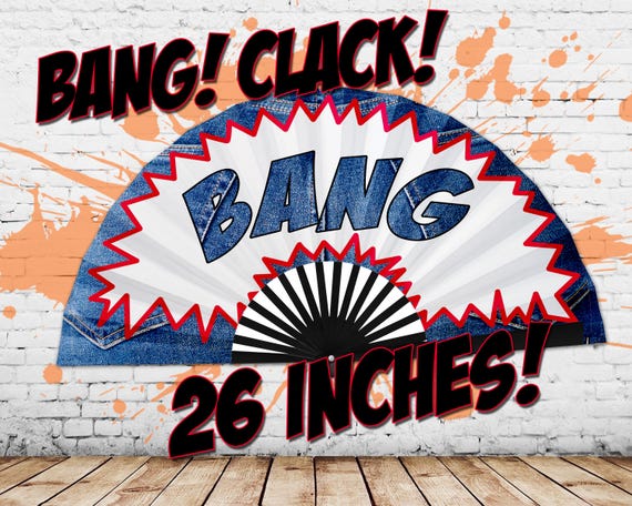 Cowboy Fan, Gifts For Her, Country Denim BANG Clack Fan, Carter Show Hand Fan, Large Country Girl Foldable Fan, Dance Fan, Bachelorette