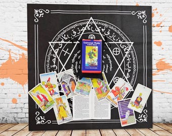Beginner Rider Tarot Deck 78 Cards With Guidebook, Velvet Bag & Altar Cloth – Classic Tarot Cards For Beginner Spiritual Bridesmaids Gifts