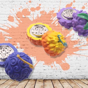 Devil Fruit Herb Grinder - Akuma No Mi Fruit 3 Piece available - Anime Grinder, Paramecia, Zoan, Logia - Unique Gift For Dad