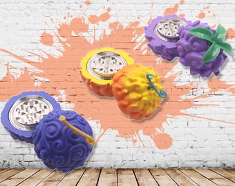 Devil Fruit Herb Grinder - Akuma No Mi Fruit 3 Piece available - Anime Grinder, Paramecia, Zoan, Logia - Summer Style Gift For Her