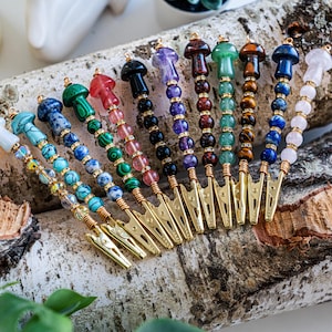 Clip per bacchetta di cristallo, clip per carte di credito, supporto per braccialetti, clip multiuso a forma di fungo mistico, protezione per unghie lunghe, portasigarette / 4,5"