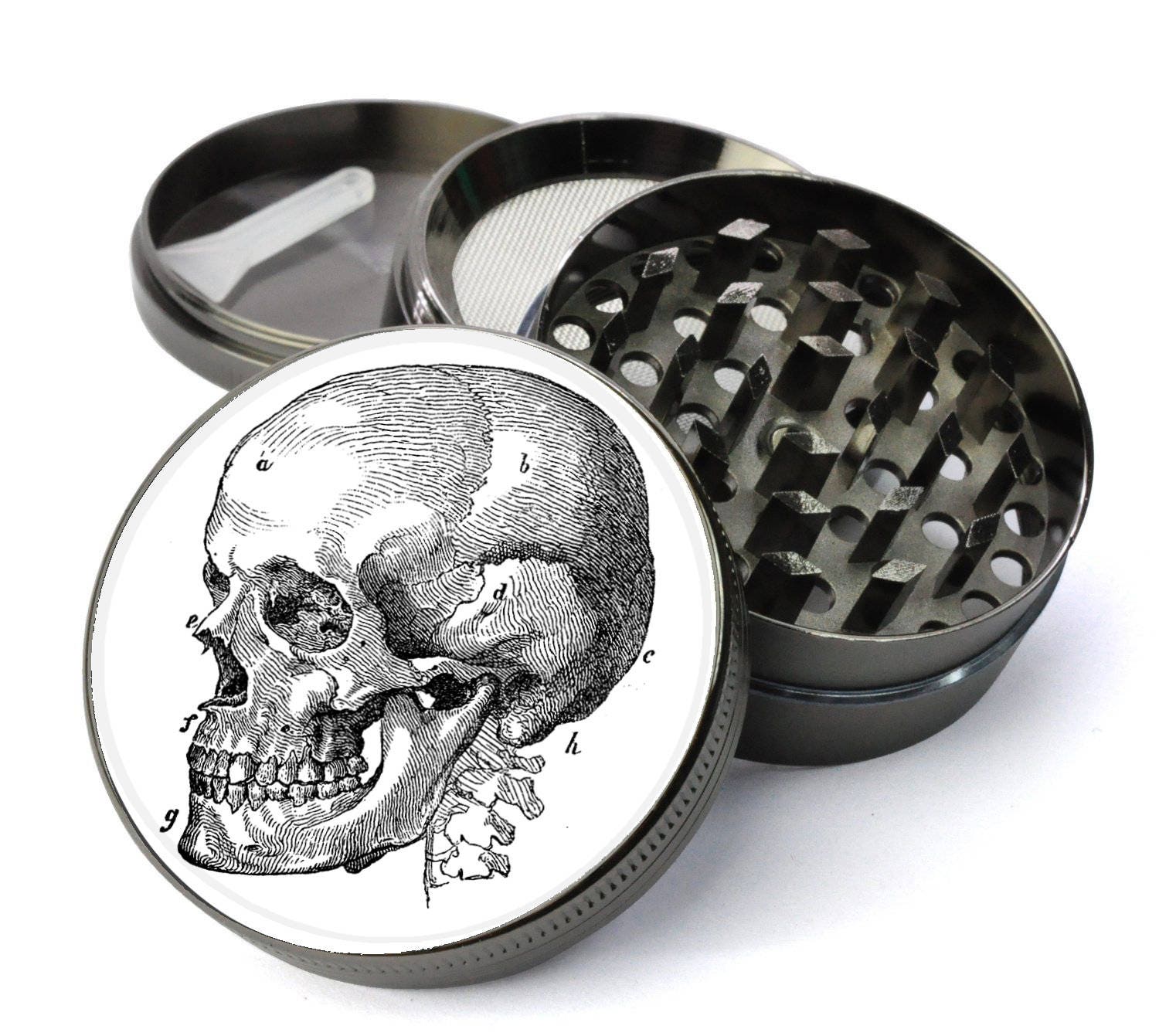 skull tobacco grinder Skull Grinder, Tobacco Grinder, Halloween Party Supplies, Cool Gadgets for  Men, Herb Grinder With Catcher, Spice Mill, Skeleton Grinder