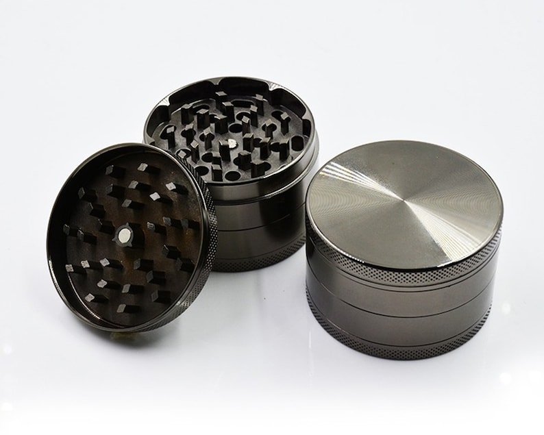 Extra Large 5 Piece Spice Tobacco Herb Grinder with PollenKeef Catcher for Herb Grinders Stone All Seeing Eye Illuminati Esoteric Symbol