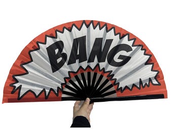 Folding Bang Fan, Cowboy Fan, Line Dance Fan, Large Hand Fans, Carter Show, Clack Fans, Rave Fan, Western Cowgirl Merch, Concert Fan,26 Inch
