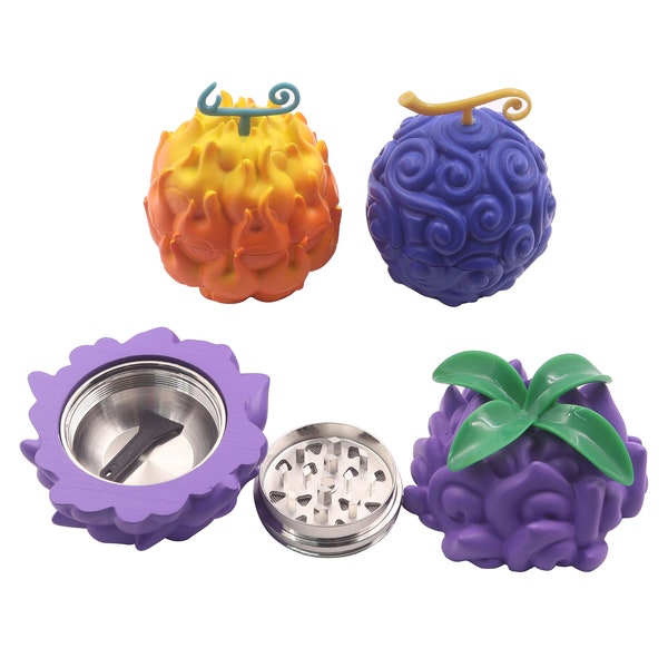 Devil Fruit Herb Grinder - Akuma No Mi Fruit 3 Pieces available (not just one piece) - Anime Grinder, Paramecia, Zoan, Logia