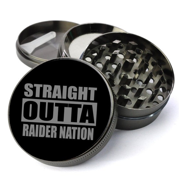 Straight Outta Raider Nation Tobacco Grinder, Sports Gifts for Him, Large Herb  Grinder With Catcher,tobacco Grinder,gifts for Husband,travel