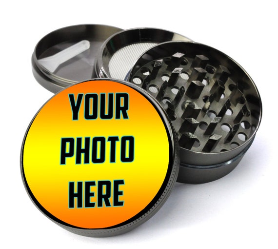 Custom Grinder, Couple Gifts, Herb Grinder, Personalized Gift, Large Grinder  With Catcher, Customized Photo Grinder, Tobacco, 5 Piece