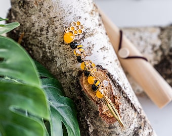 Bee Crystal Wand Clip Süßer Geldautomaten-Kartenclip oder Tabakhalter Einzigartige Geburtstagsgeschenke - Mehrzweckclip Bester Armbandhelfer oder Nagelschutz 11,5 cm