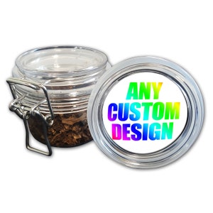 Custom Stash Jar, Add Custom Photo, Text, Logo, Personalized Gift, Spice Jar, Smell Proof Stashjar, Airtight Jar, Best Man Gift, Secret Jar