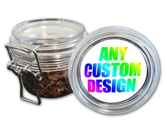 Custom Stash Jar, Add Custom Photo, Text, Logo, Personalized Gift, Spice Jar, Smell Proof Stashjar, Airtight Jar, Best Man Gift, Secret Jar