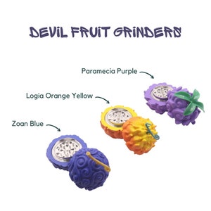 Devil Fruit Herb Grinder - Akuma No Mi Fruit 3 Piece available - Anime Grinder, Paramecia, Zoan, Logia - Gifts For Him - Birthday Gifts image 3