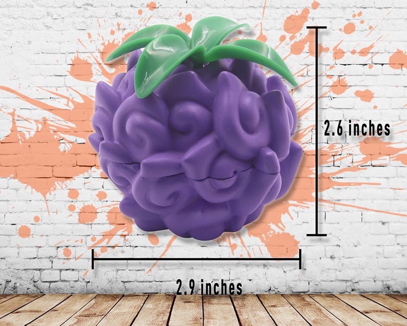 Devil Fruit Herb Grinder - Akuma No Mi Fruit 3 Piece available - Anime Grinder, Paramecia, Zoan, Logia - Gifts For Him - Birthday Gifts image 8