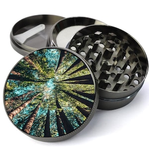 Trees Forest Grinder, Extra Large Grinder with 5 Piece, Herb Grinder With Catcher, Spice Crusher, Tobacco Grinder, Cool Grinders
