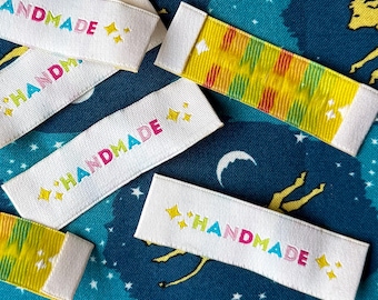 Handmade sew-in woven labels