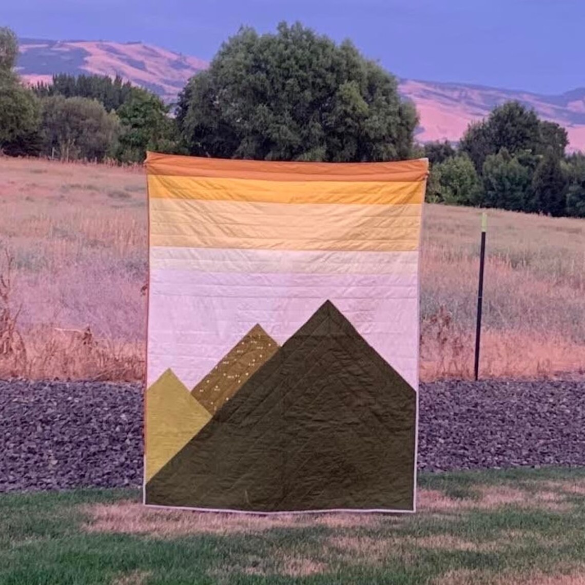 Dusky Peaks Quilt Pattern Modern Mountain Quilt Pattern Etsy