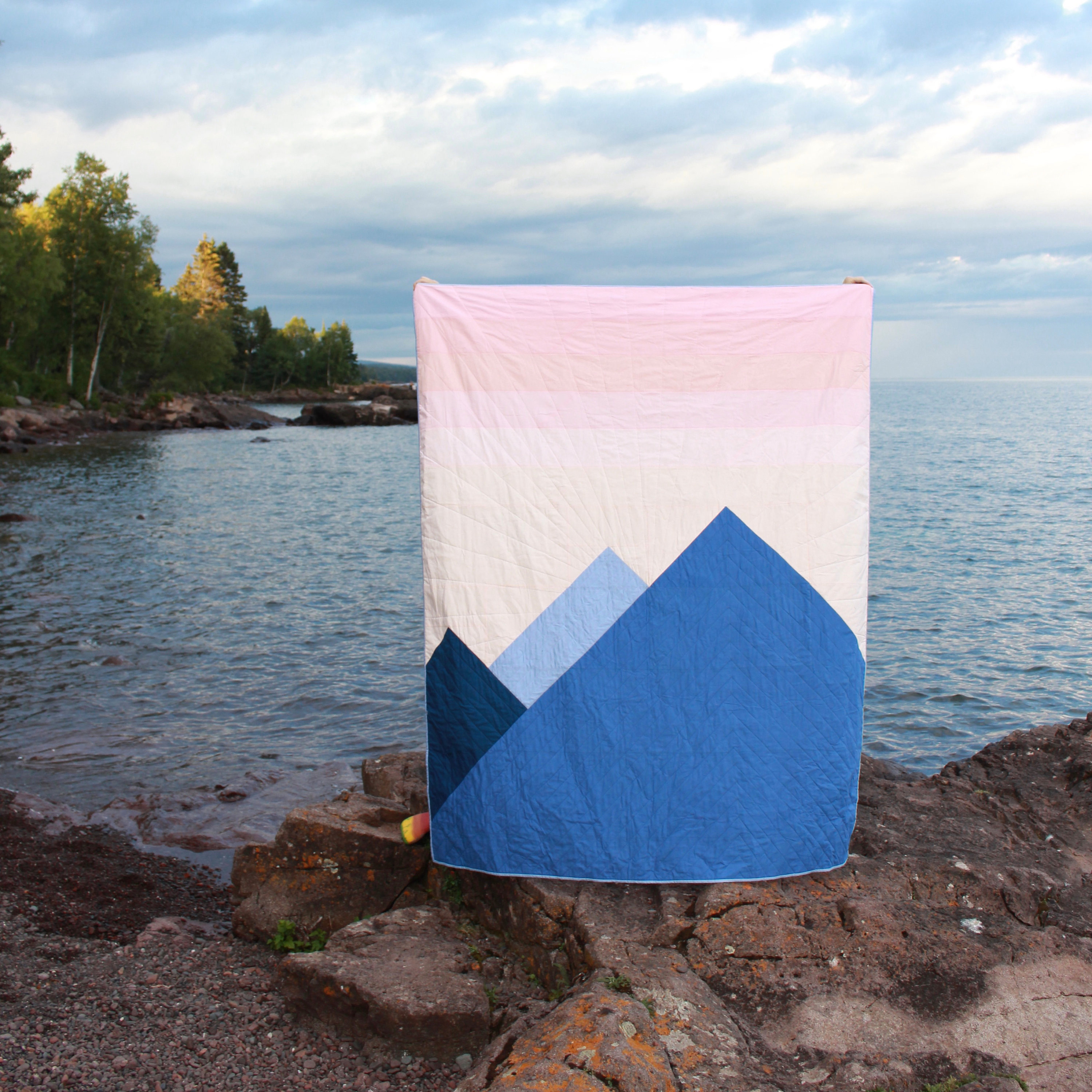 Dusky Peaks Quilt Pattern Modern Mountain Quilt Pattern Etsy