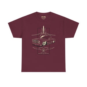 Squarebody mit Nadelstreifen-Logo Unisex-T-Shirt aus schwerer Baumwolle