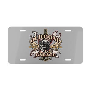 Custom Vanity Plate for Old Goat Garage, Unique Car Accessory, Auto Enthusiast Gift, Personalized License Plate, Customizable Car Decor,