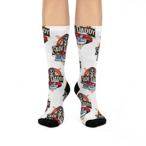 Vintage Car Dad Socks - Fun Gift for Car Lovers, Unique Crew Socks for Father&#39;s Day, Casual Wear, Cozy Gift for Dads