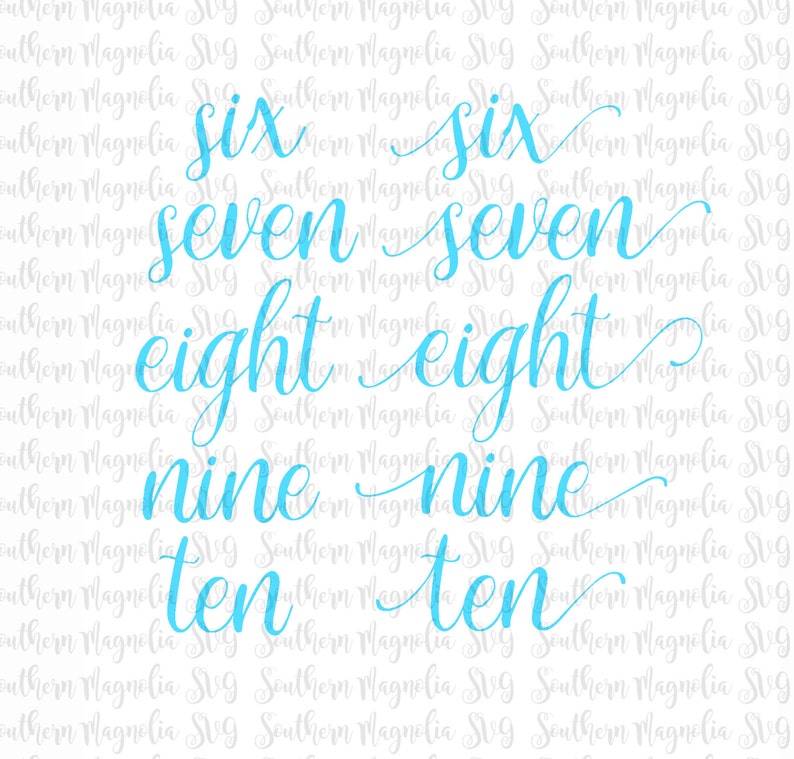 Download Birthday Numbers SVG BUNDLE Birthday Numbers Script Words ...