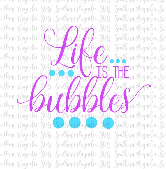 Life Is The Bubbles Mermaid Champagne Girly Silhouette Etsy