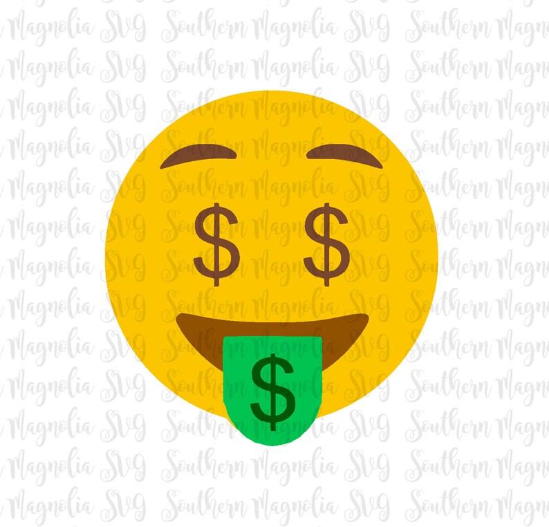 Money Face Emoji Apple Emoticons Money Smiley Face Etsy - image 0