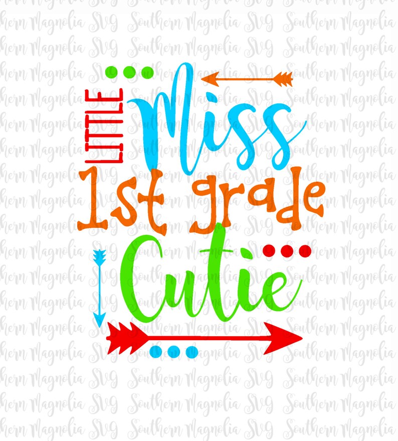 Download Little Miss 1st Grade Cutie Back to School SVG Princess | Etsy