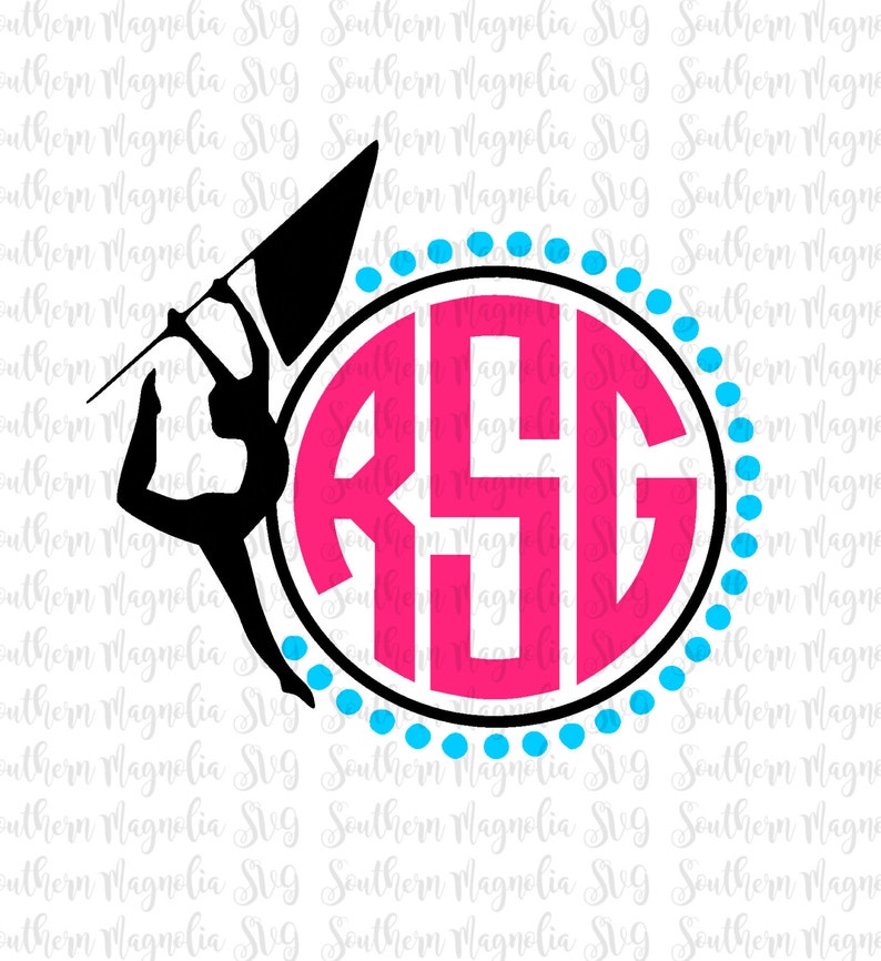 Download Color Guard Monogram Frame SVG Sports Color Guard Flag | Etsy