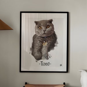 Haustier Illustration Individuell Kunstdruck
