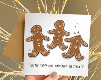 Gingerbread Funny Christmas Card