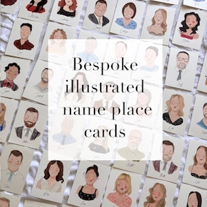 Segnaposto illustrati personalizzati per matrimoni ed eventi