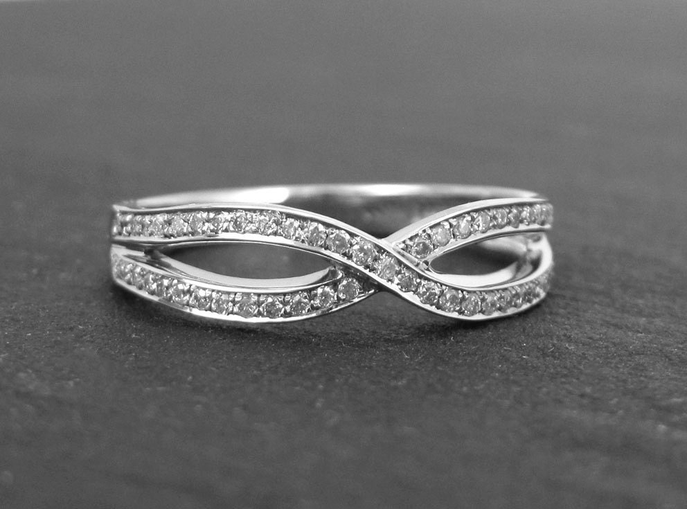Diamond Infinity Ring Diamond Infinity Knot Ring Diamond | Etsy