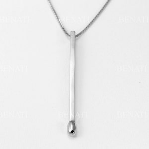 Sterling Silver Match Stick Pendant, Silver Match Pendant, Fire Matchstick Charm Necklace, Gift For Him, Gift For Her, Graduation Gift
