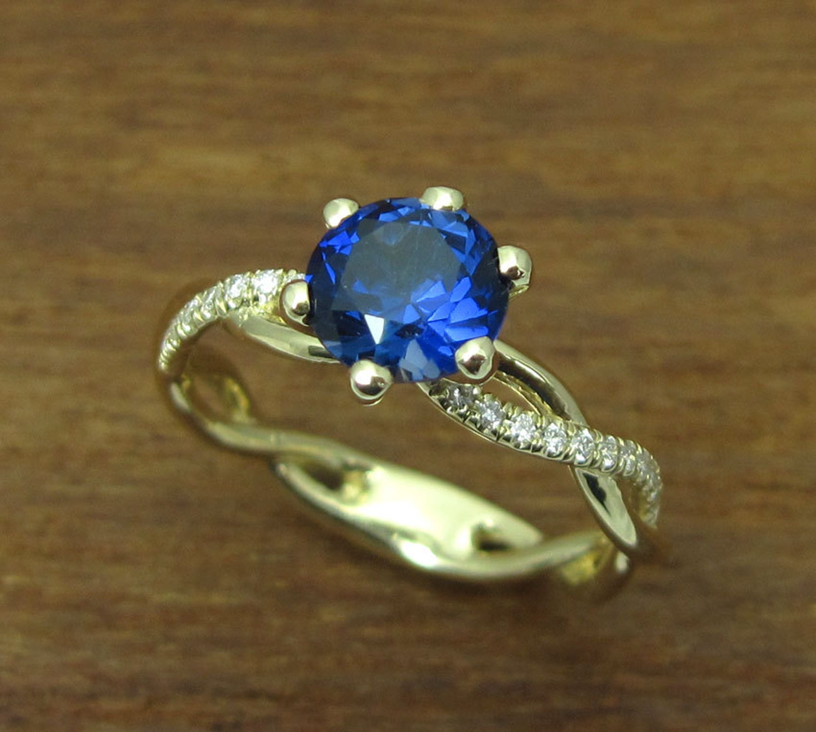 Sapphire Engagement Ring Sapphire Infinity Ring Sapphire - Etsy