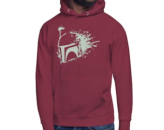 Fett Splatter Hoodie - Schwarz, Maroon und Army Grün