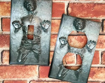 STAR WARS Han Solo Carbonite light switch cover plate wall outlet home decor