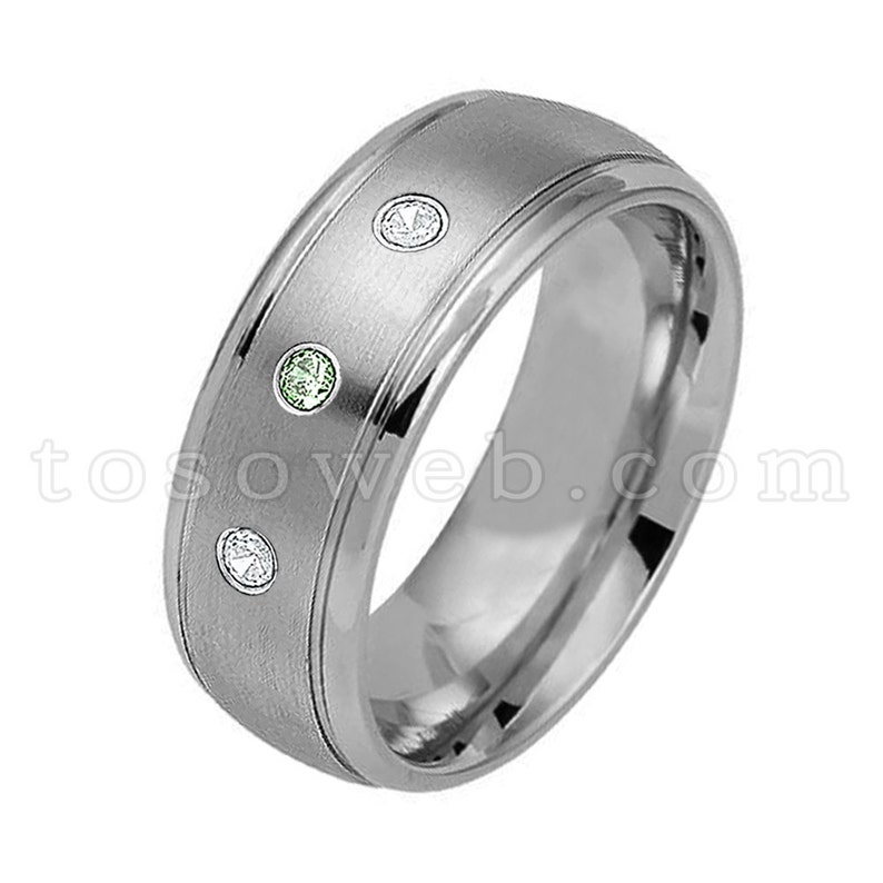 Men's Trinity Knot Celtic Ring - 925 Sterling Silver With Alexandrite CZ Birthstone (Size 10)