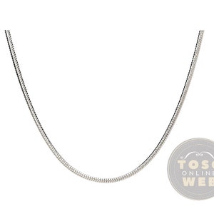 16inch - 20inch 1.2mm Sterling Silver Snake 025 Chain, .925 Sterling Silver Ladies Snake Chain w/ Spring Lock Type