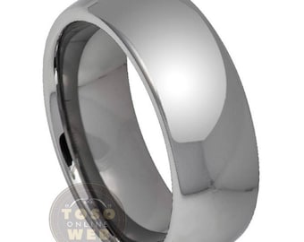 Titaniumcentral Anello Da Uomo E Da Donna, In Carburo Di Tungsteno Spazzolato, Anelli Di Fidanzamento, Fedi Nuziali, 6 Mm, 8 Mm, Tungsteno