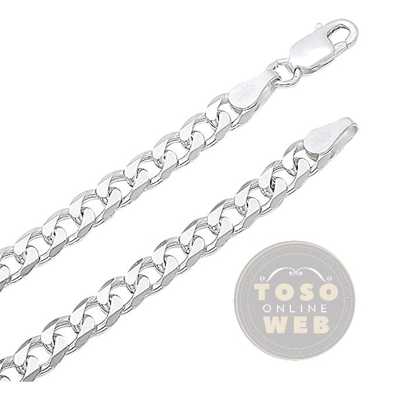 22inch - 30inch 6.8mm Sterling Silver Curb 180 Chain, .925