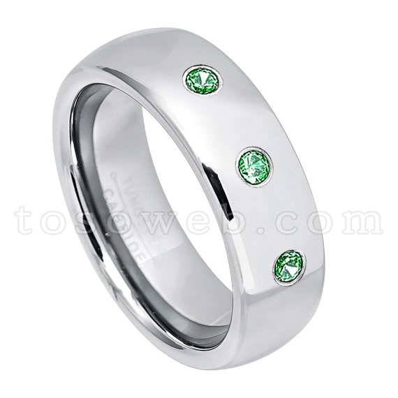 6MM Black Ion Plated /& Rose Gold Plated Beveled Edge Comfort Fit Titanium Wedding Band August Birthstone Ring 0.07ct Peridot Titanium Ring